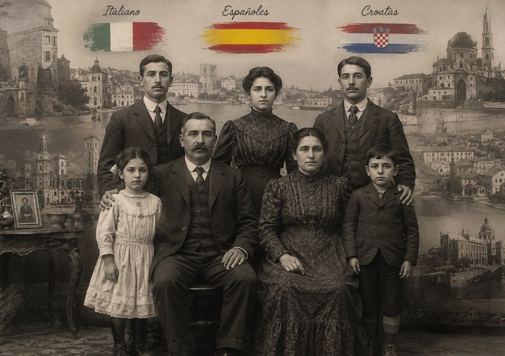 Nacionalidad por descendencia: raíces italianas, españolas y croatas